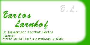 bartos larnhof business card